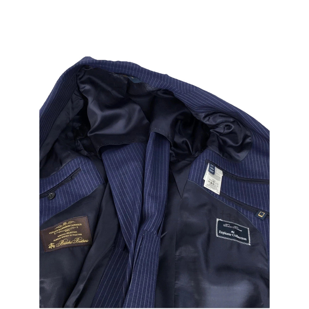 NWOT 40/41R Brooks Brothers Explorer Vitale Barberis Italy 2 Button Blazer Navy - Picture 7 of 16